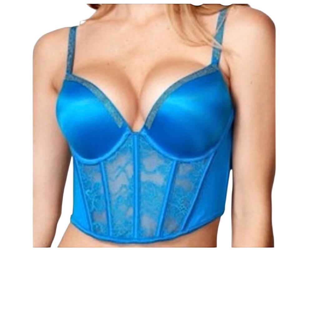 Victoria's Secret Bombshell 32C shine strap push up corset top BC 3226